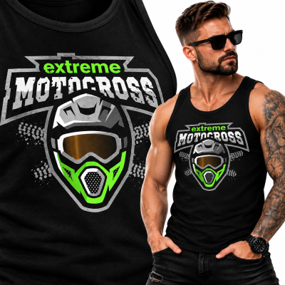 TANK TOP ŚMIESZNY  MOTORYZACYJNE EXTREME MOTOCROSS
